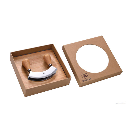 Double-blade rocking chopper - Bamboo board