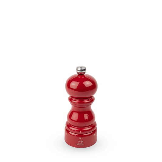 Paris Salt Mill in Passion Red Gloss Painted Wood, 12 cm - 5in.