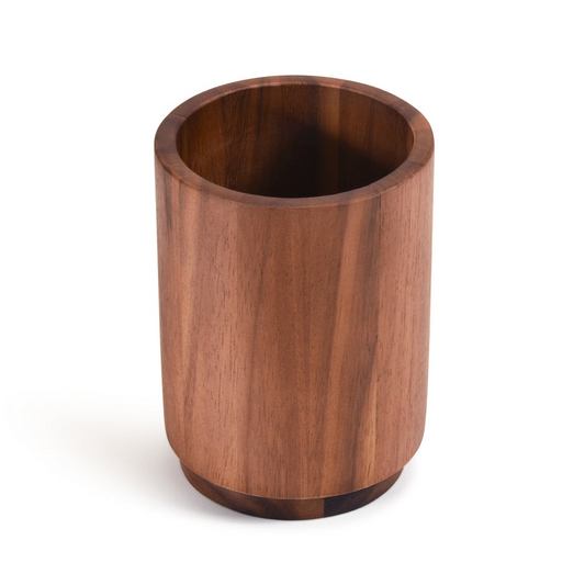 Rotating Lazy Susan Utensil Holder Acacia Wood
