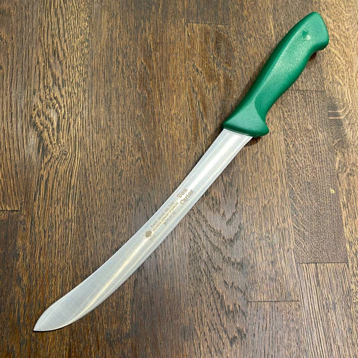 Friedr Herder Don Carlos 8.25" Bullnose Fillet Curved Semi Flex Stainless Green