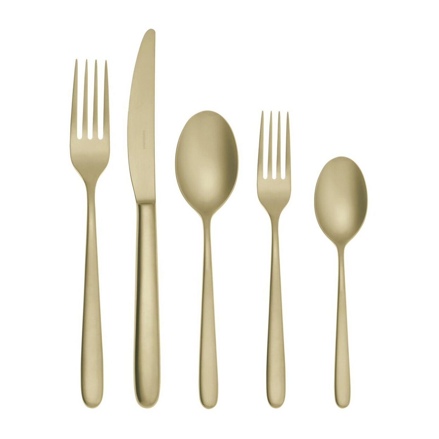 Hannah - 5pc Flatware Set - Antique PVD Champagne