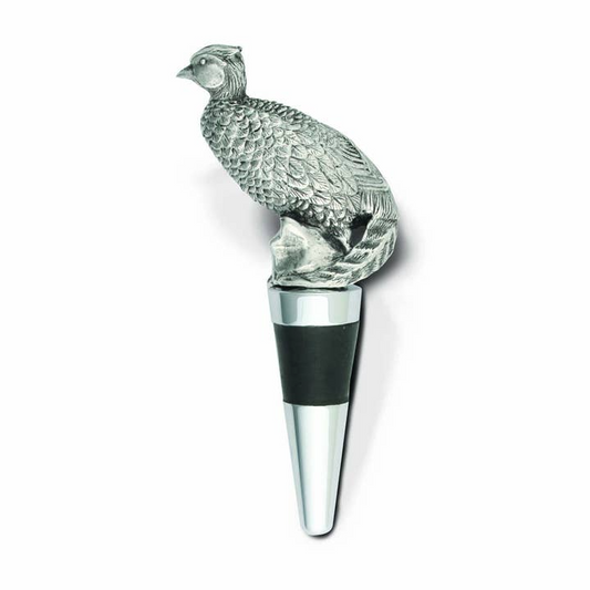 Pewter Pheasant Bottle Stopper