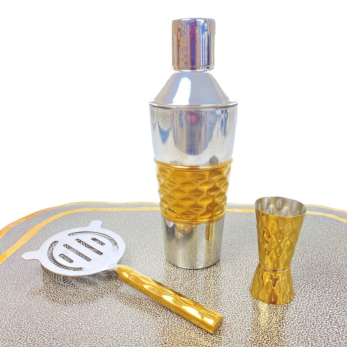 Truro Strainer, Jigger & Cocktail Shaker Set