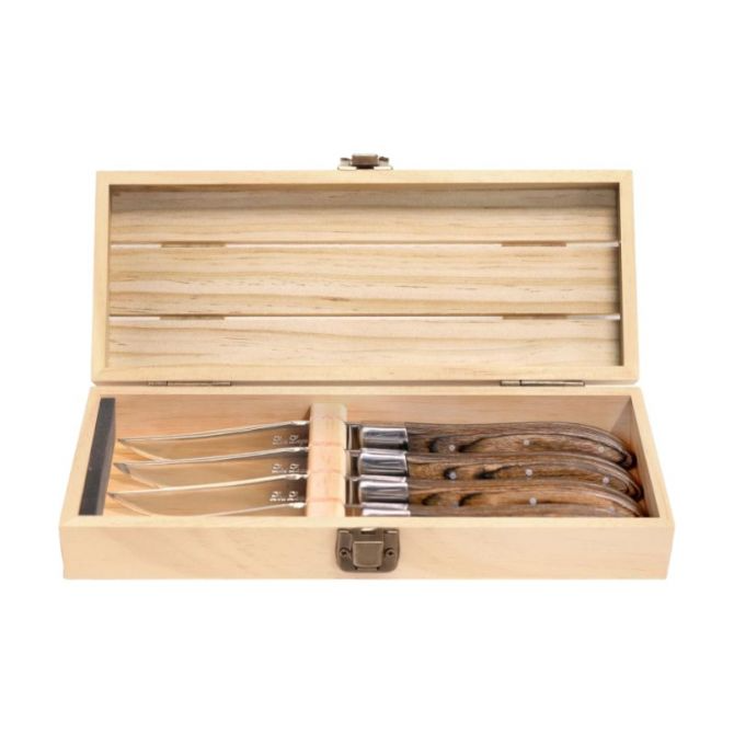 LOUIS HÊTRE - Steak Knives Pakka Wood  (Set of 4)