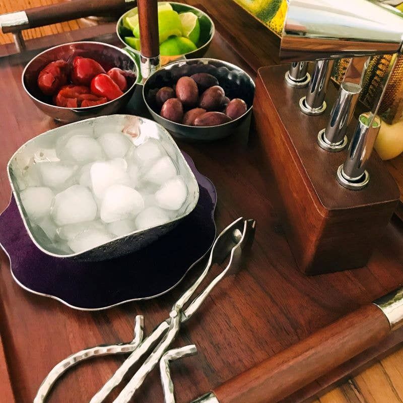 Cosmo Bar Set w/ Wood Base (4pc Set)