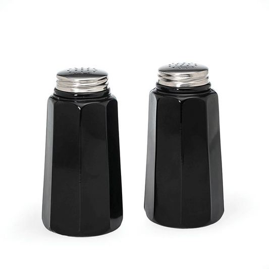 Panel Salt and Pepper Shakers - Pressed Glass
