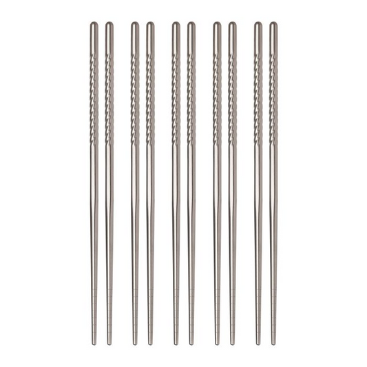 Helen's Asian Kitchen Stainless Steel Chopsticks, 5 Pairs