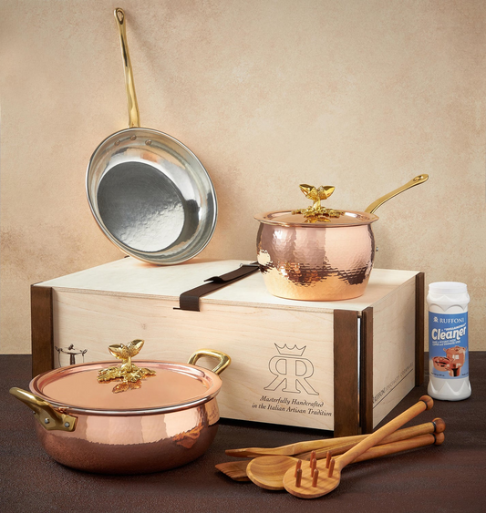 Historia Copper 5 Piece Set with Tools and Wooden Box