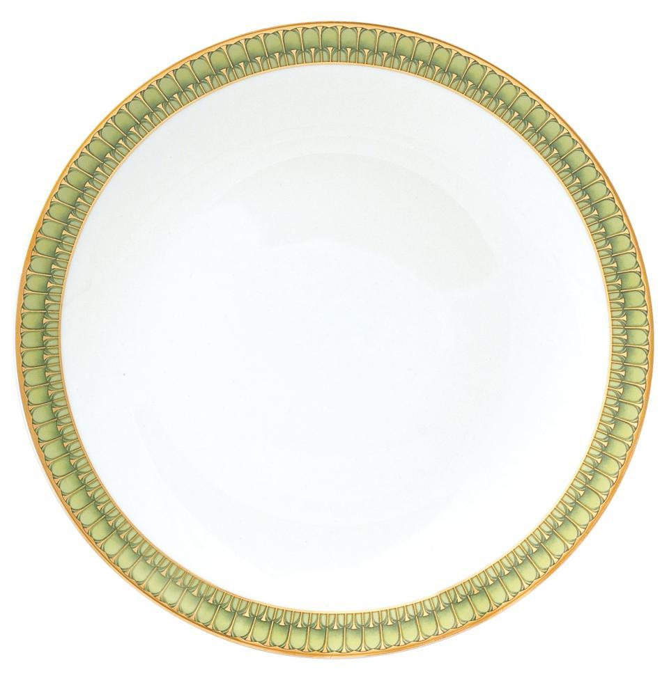 Arcades Green - Flat Round Platter