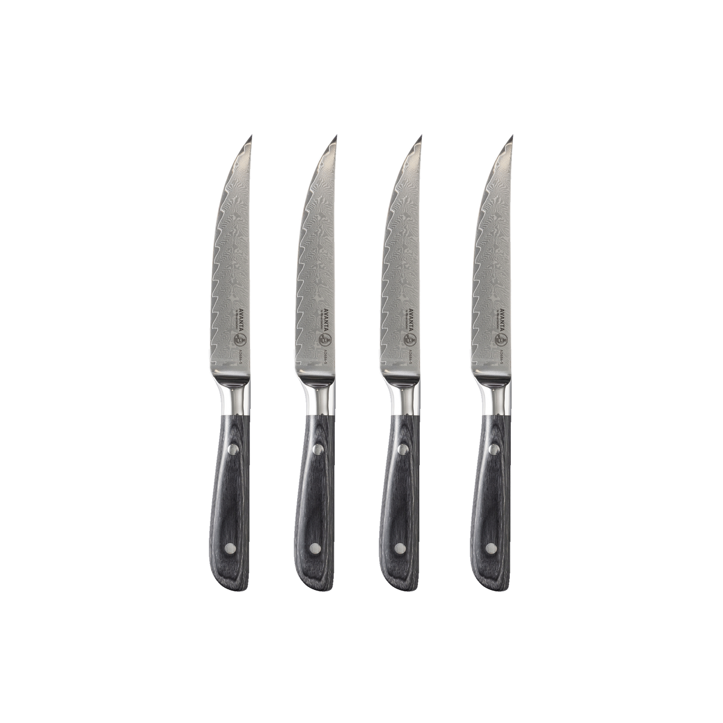 Avanta Damascus Fine Edge Steak Knife Set - 4 Piece