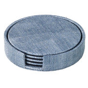 Luster Ice Blue Round Coaster