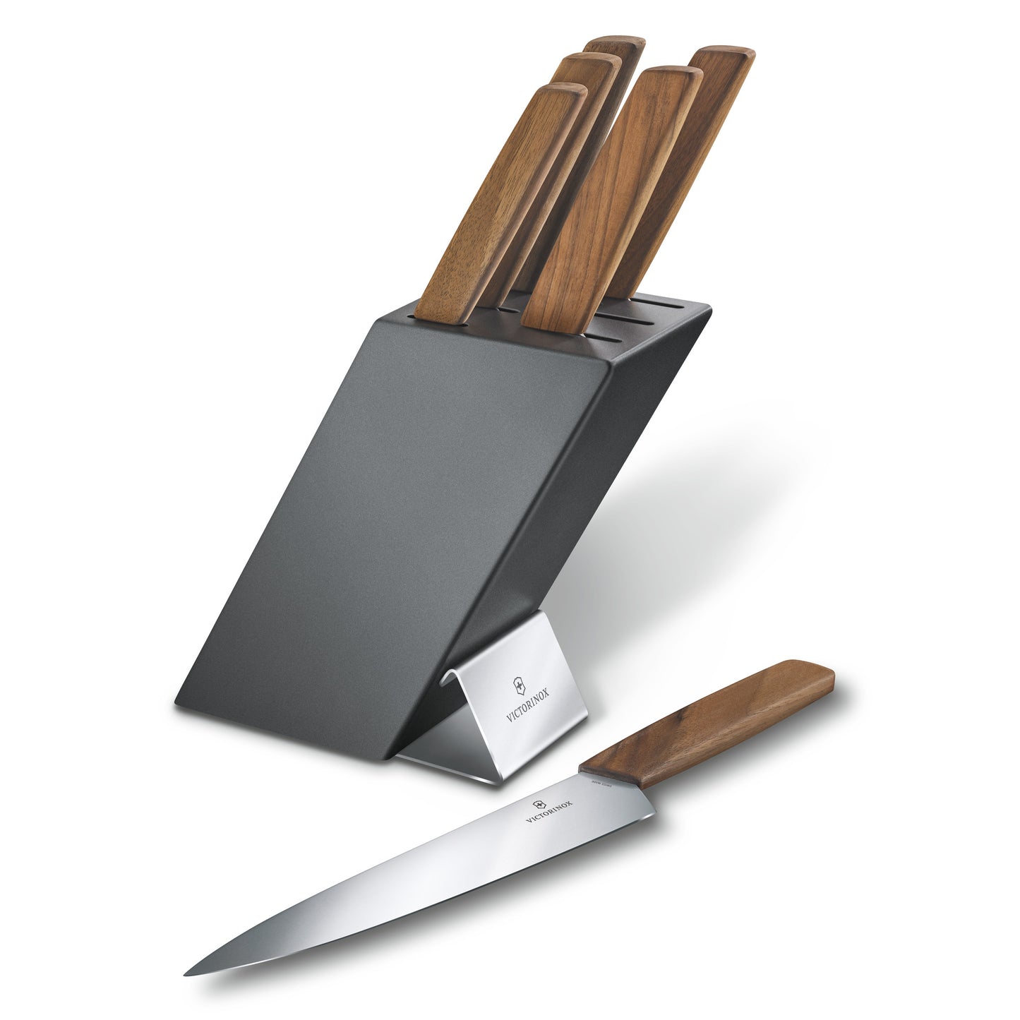 Swiss Modern Knife Block, 6 Pieces