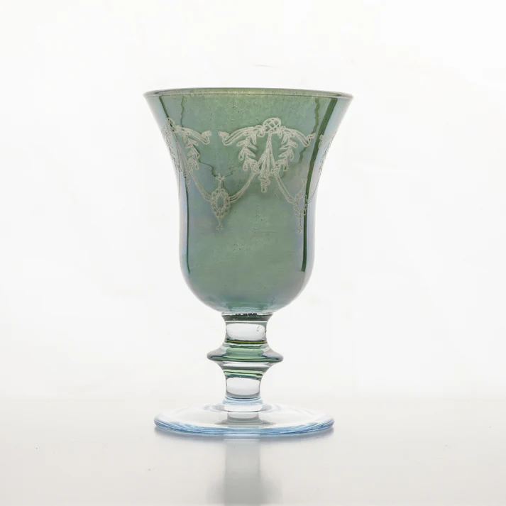 Rialto Borghese Etched Water/Wine Glass