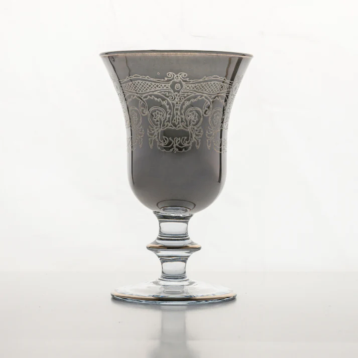 Rialto Borghese Etched Water/Wine Glass