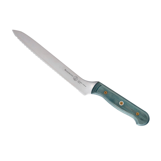 Custom Indigo Blue Scalloped Offset Knife 8 Inch