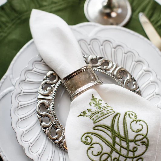 Vintage Smooth Oval Napkin Ring - Set of 2