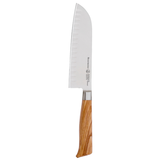 Oliva Elite - 7 Inch Kullenschliff Santoku Knife