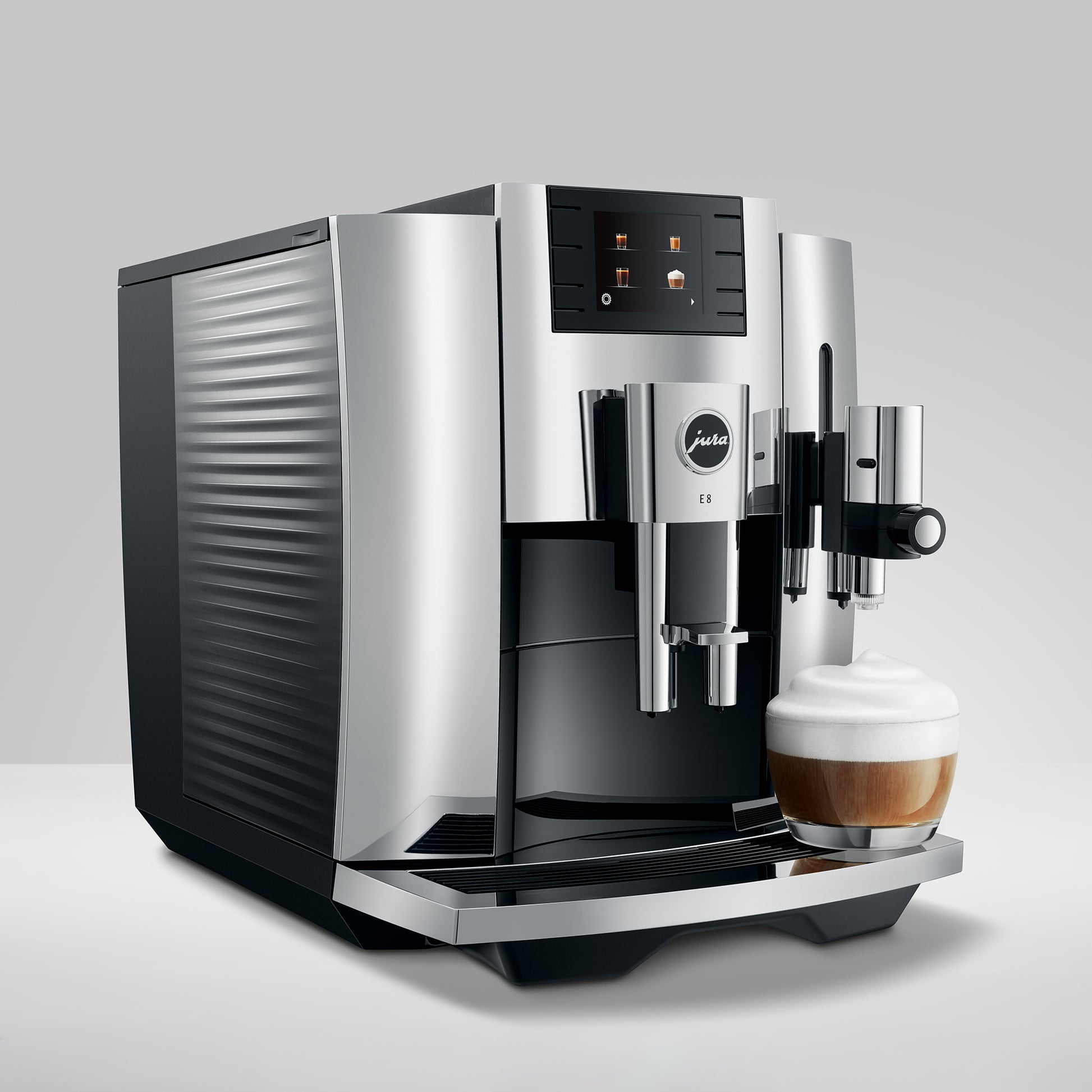 E8 Fully Automatic Coffee Machine in Chrome