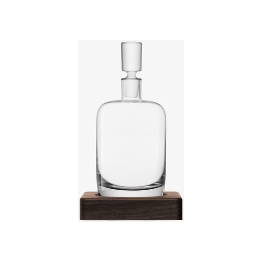 Whisky Decanter 37 oz  With Walnut Base - Renfrew Collection