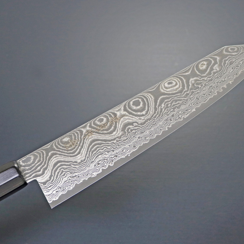Kanetsune Namishibuki Kiritsuke-Gyutou 210mm Damascus