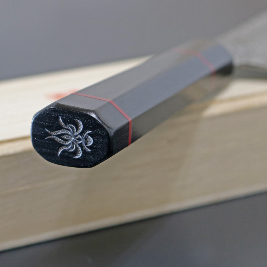 Kanetsune Namishibuki Kiritsuke-Gyutou 210mm Damascus