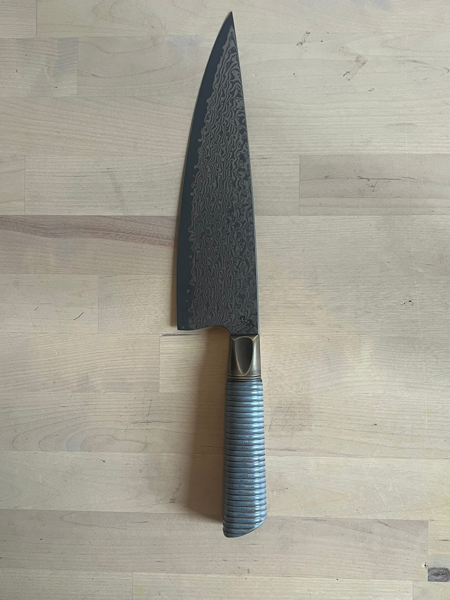 Primeaux 8.5" Chef - Damascus Blade - Farmhouse Ripple Handle