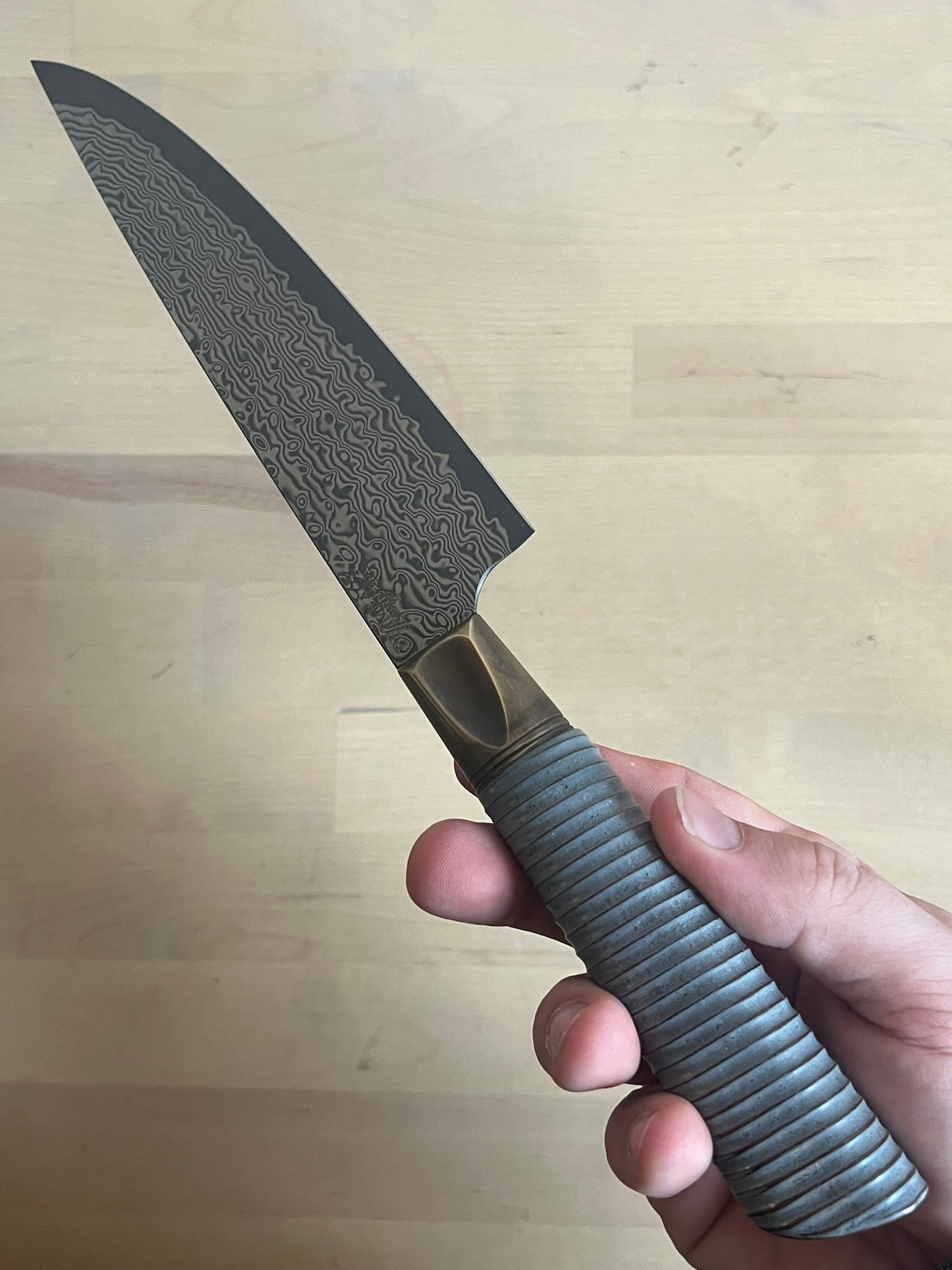 Primeaux 6.5" Petty - Damascus Blade - Farmhouse Ripple Handle