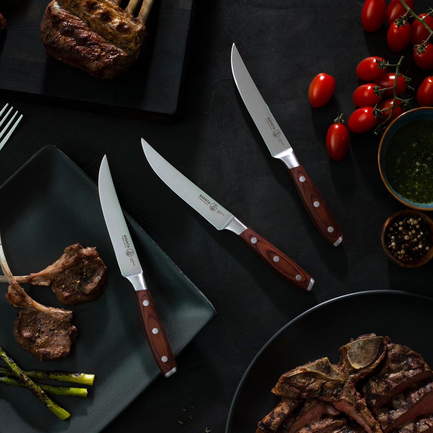 Avanta - 4 Piece Pakkawood Steak Knife Set