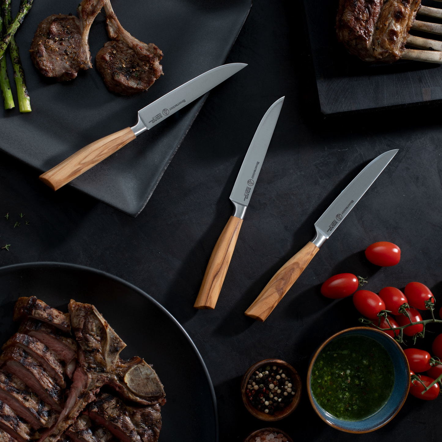 Oliva Elite - Fine Edge Steak Knife Set - 4 Piece