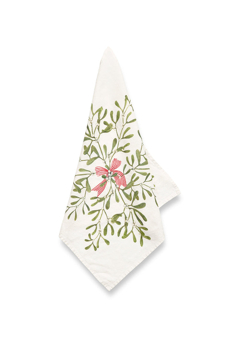 "MIstletoe Kiss" Linen Napkins