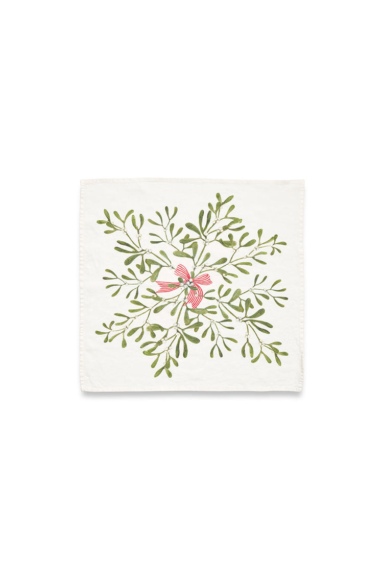 "MIstletoe Kiss" Linen Napkins
