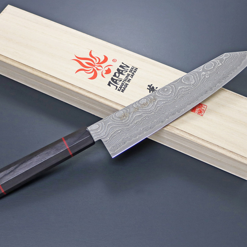 Kanetsune Namishibuki Kiritsuke-Gyutou 210mm Damascus