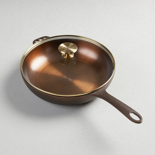 Cast Iron - Deep Skillet with Lid