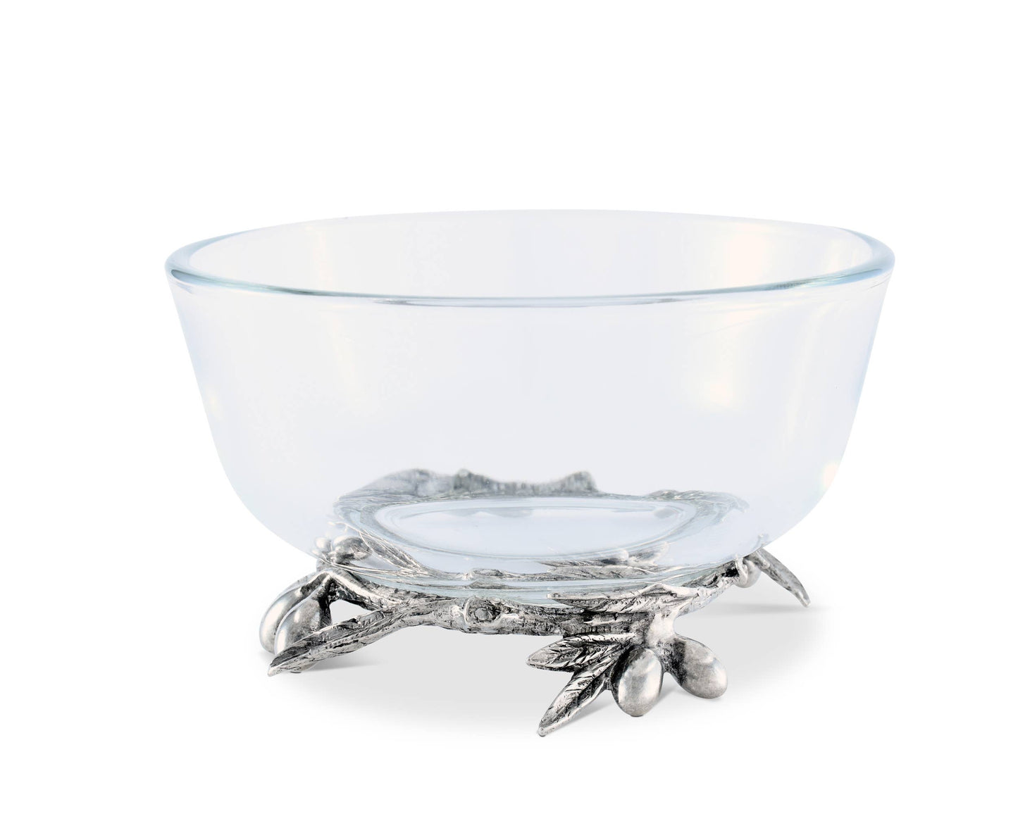 Olive Grove Glass & Pewter Bowl