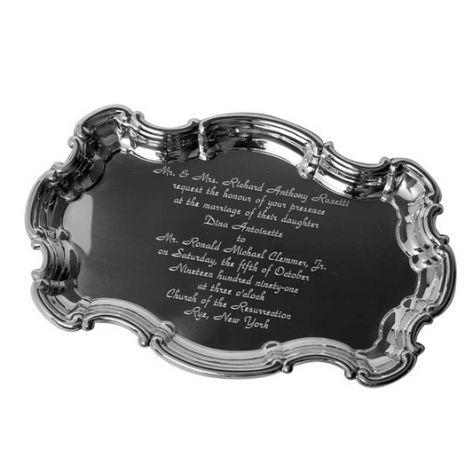 Chippendale Tray with Wedding Invitation
