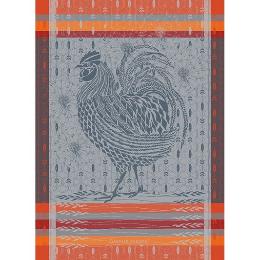 Kitchen Towel - Coq Design Orange
