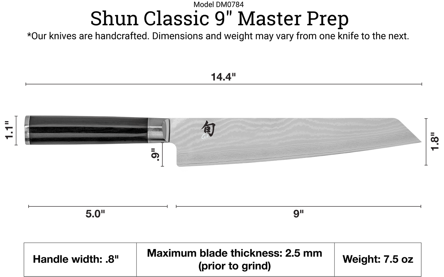 Classic - 9" Master Prep Knife