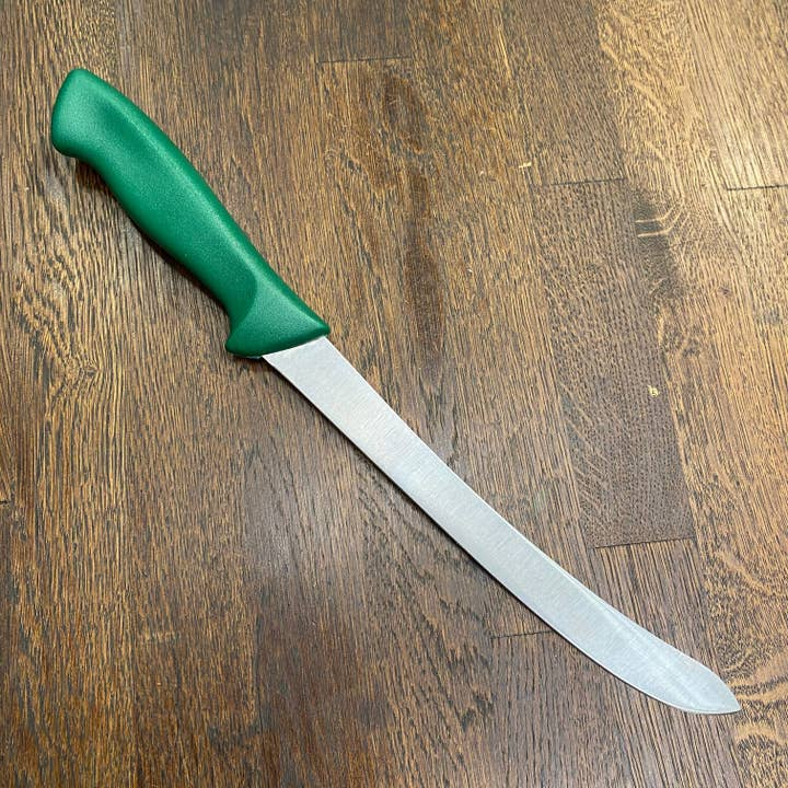 Friedr Herder Don Carlos 8.25" Bullnose Fillet Curved Semi Flex Stainless Green