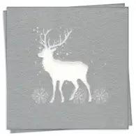 Paper Cocktail Napkins - Silver Stag