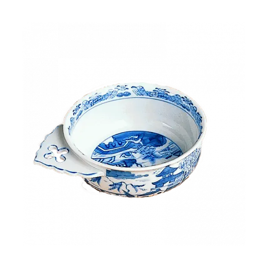 Blue Canton Porringer