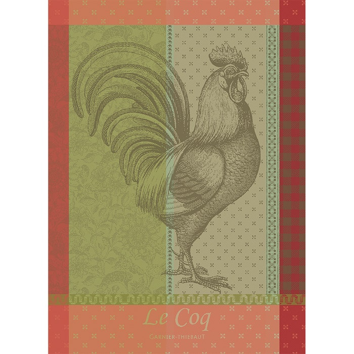 Kitchen Towel - Coq Design Green