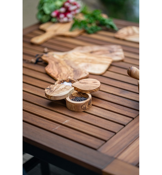 Double Olivewood Salt Cellar