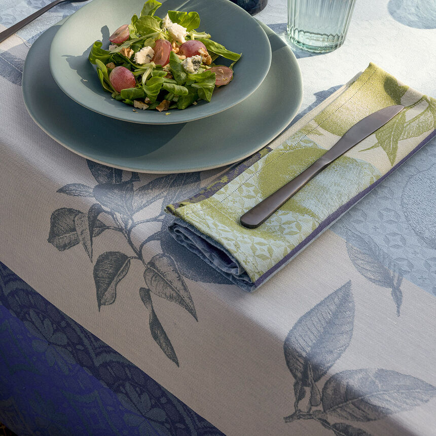 Tablecloth - Arriere-Pays Blue Cotton