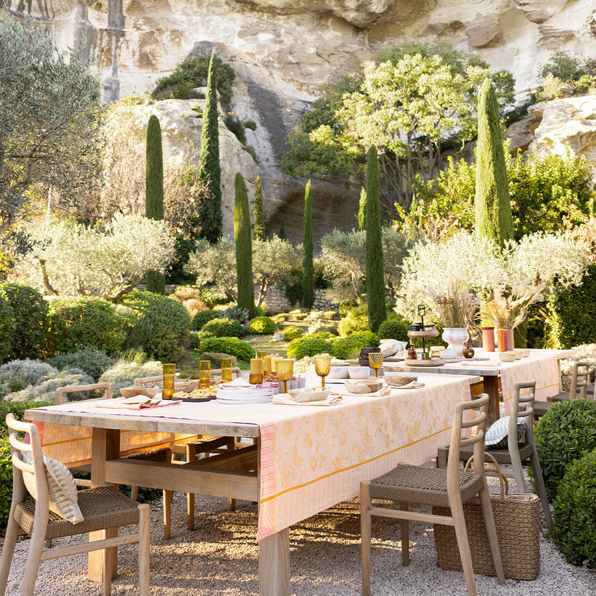 Tablecloth - Ete Indien Orange Linen