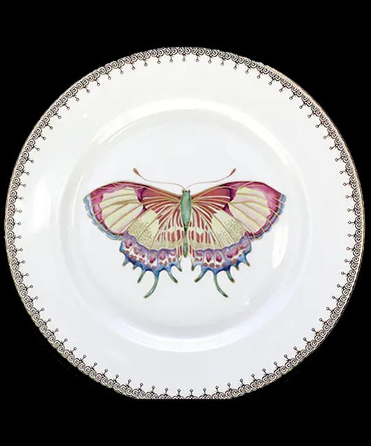 GOLDEN TEARDROP BUTTERFLY DESSERT PLATE