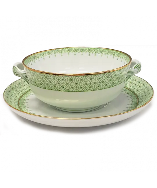 Lace Cream Soup & Saucer