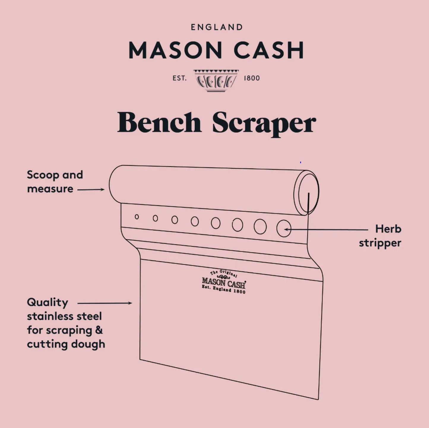 Bench Scraper 4-In-1