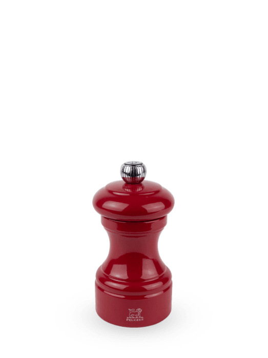 Bistro Manual Pepper Mill in Passion Red Gloss Painted Wood, 10cm