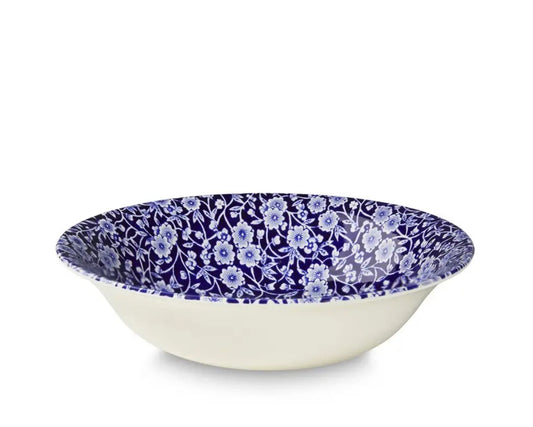 Blue Calico Pudding and Soup Bowl