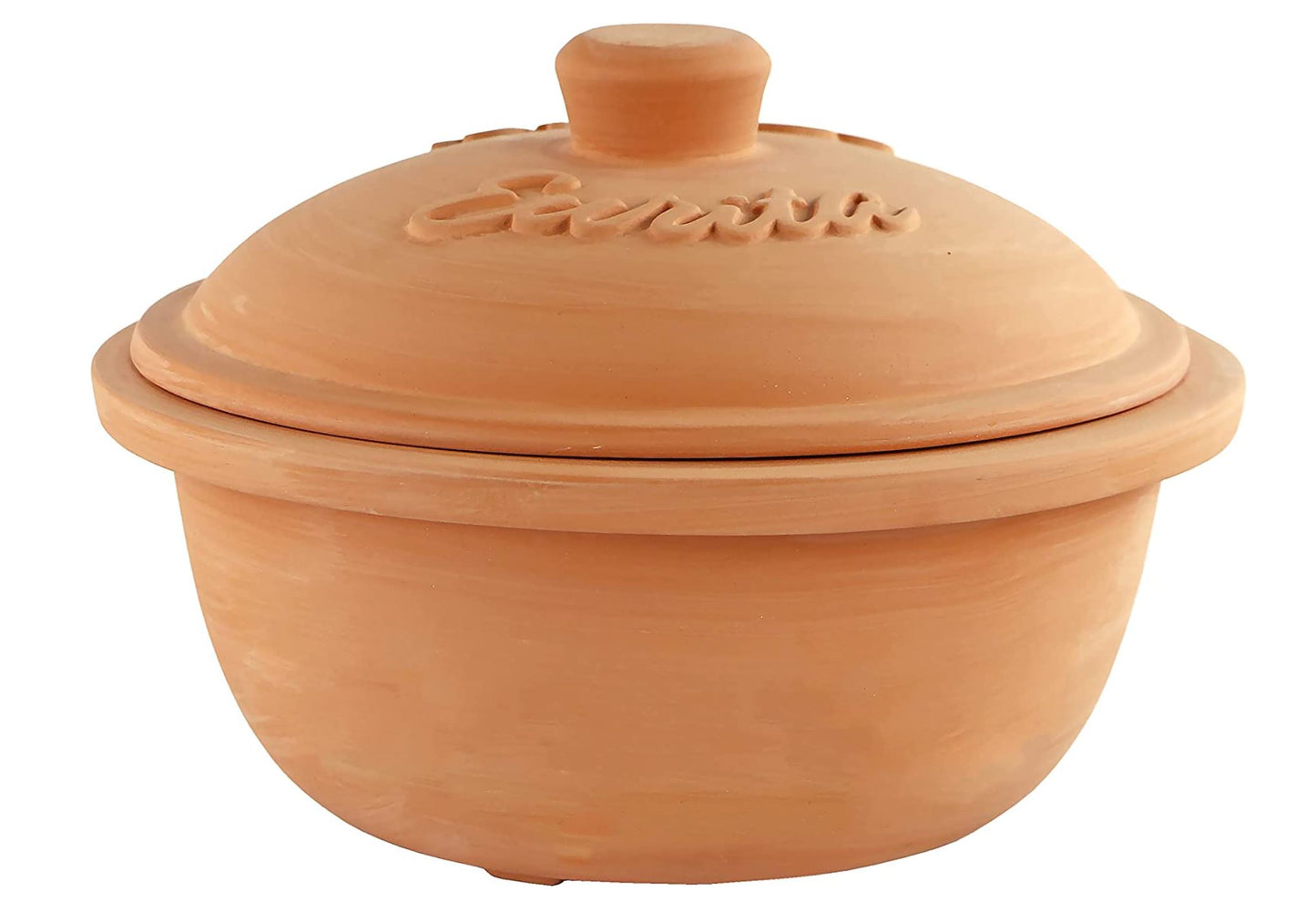 Eurita Round Clay Cooking Pot and Roaster - 2 Quart
